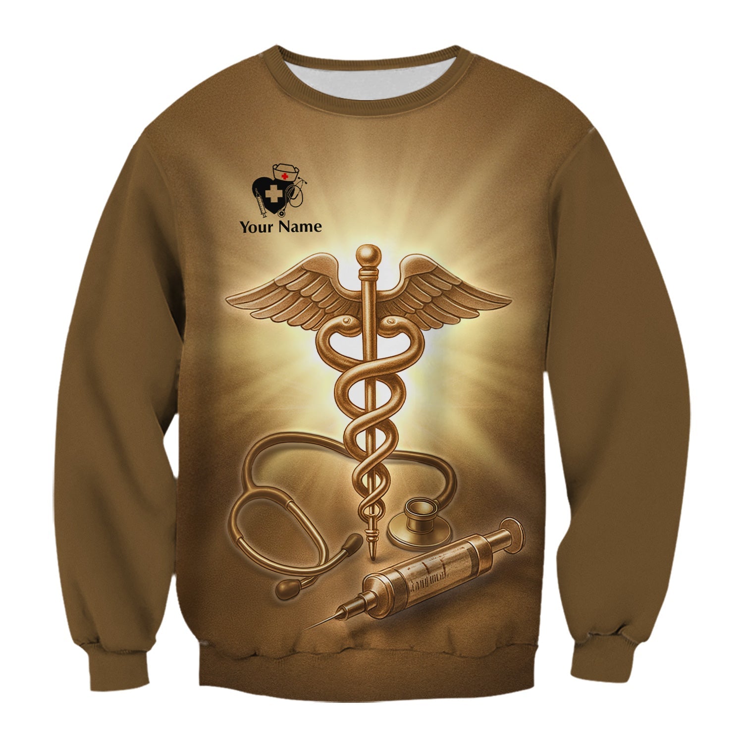 Personalized Christian Nurse Prayer Shirt - A Nurse's Prayer & Caduceus Symbol Graphic Tee - Gift for RN LPN CNA