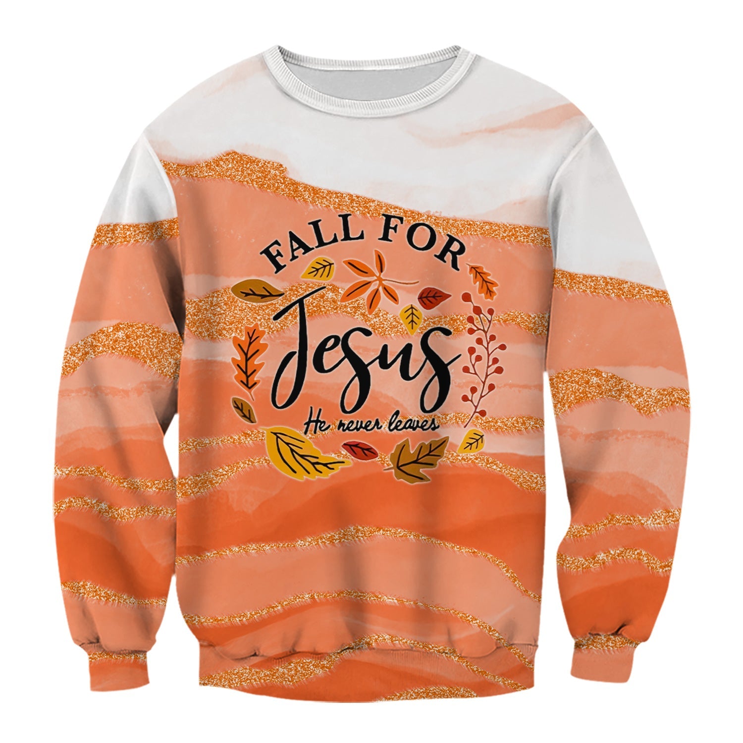 Faith Fall Shirt for Nurses - Fall for Jesus He Never Leaves Graphic Tee - Gift for Women RN LPN CNA