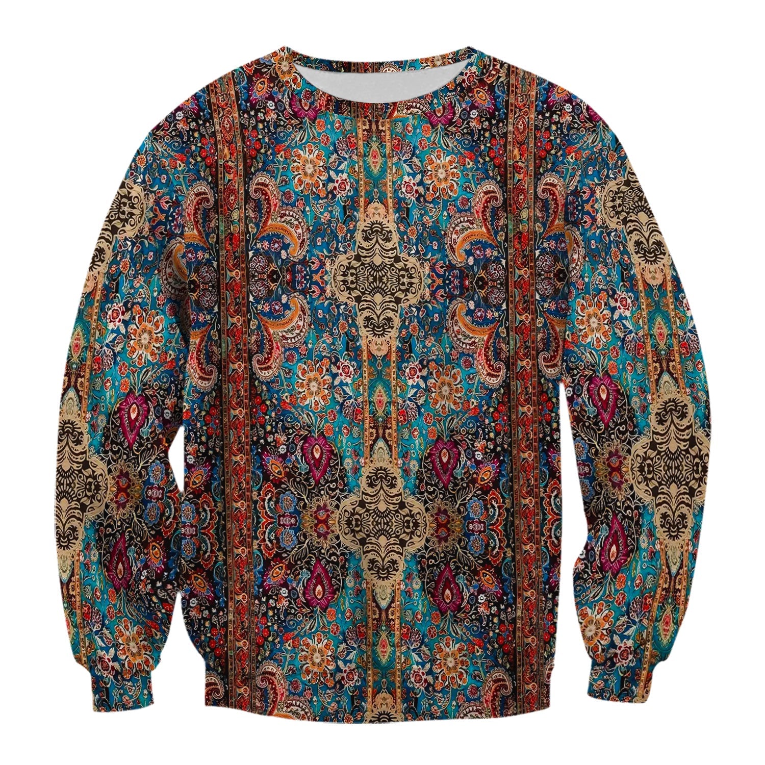 Boho Hippie T-Shirt - All-Over Print Psychedelic Paisley Graphic - Gift for Women RN LPN & Healthcare Workers