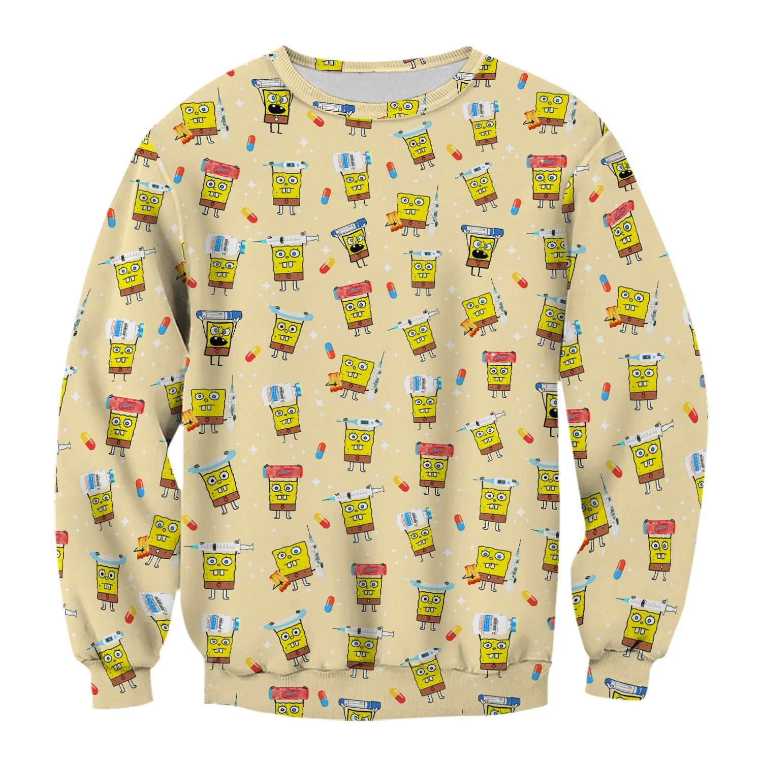 Funny Cartoon Character Shirt - All Over Print Graphic Tee for Women - Gift for RN LPN Healthcare Workers