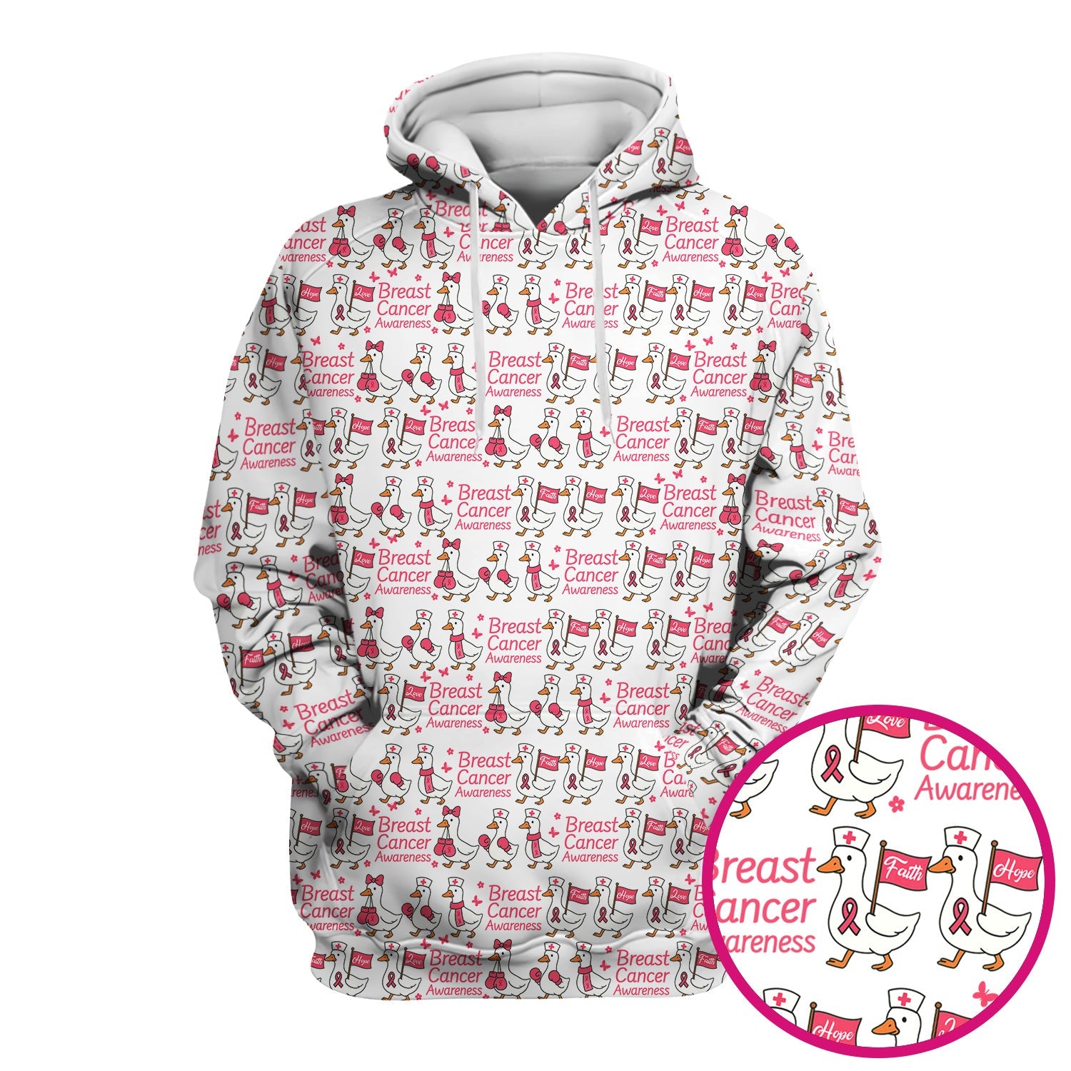 Pink Ribbon Breast Cancer Awareness Shirt - Funny Graphic Tee For Nurse - CNA RN LPN Gift