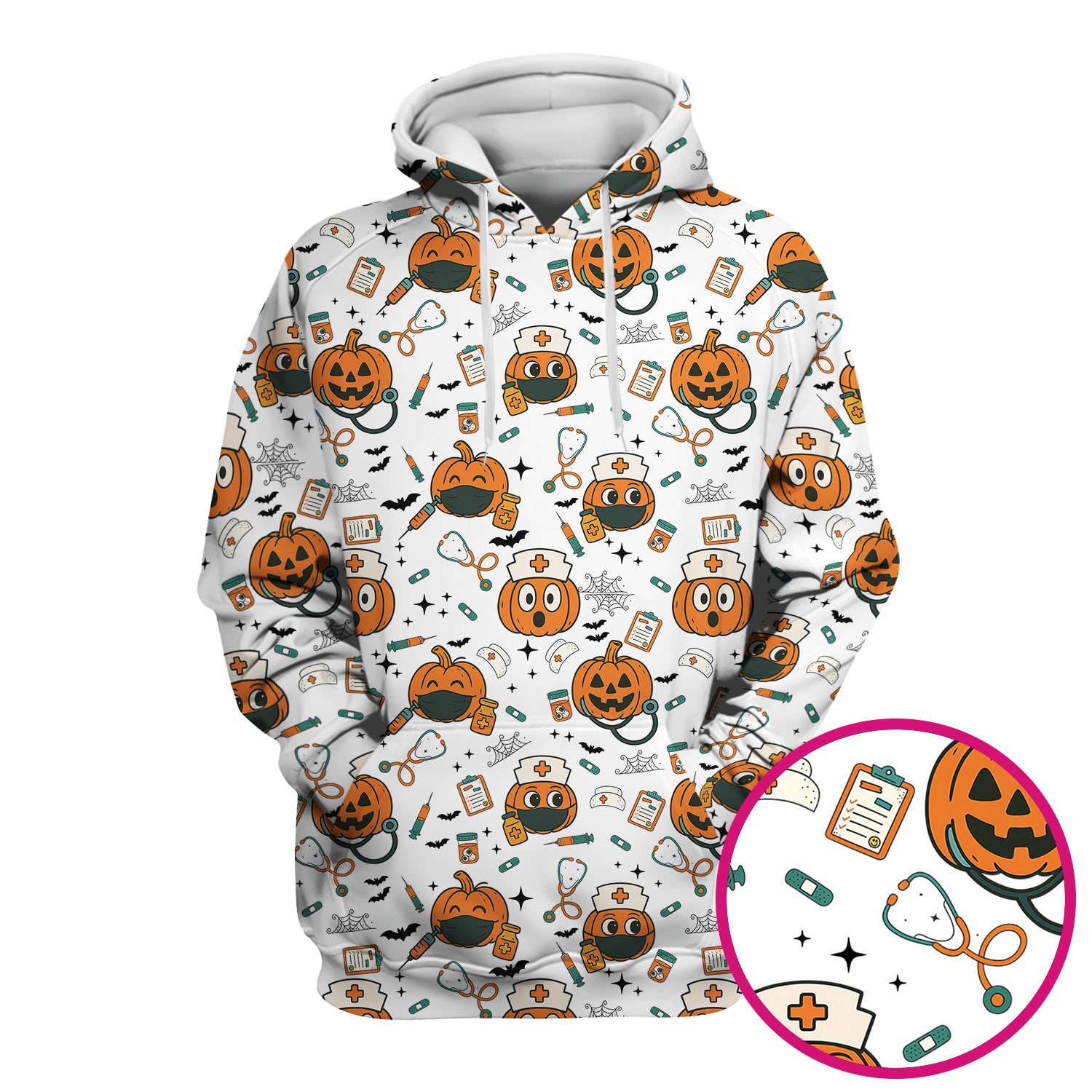 Pumpkin Halloween Nurse Shirt - Funny Holiday Tee For Women Nurses - Gift for CNA RN LPN