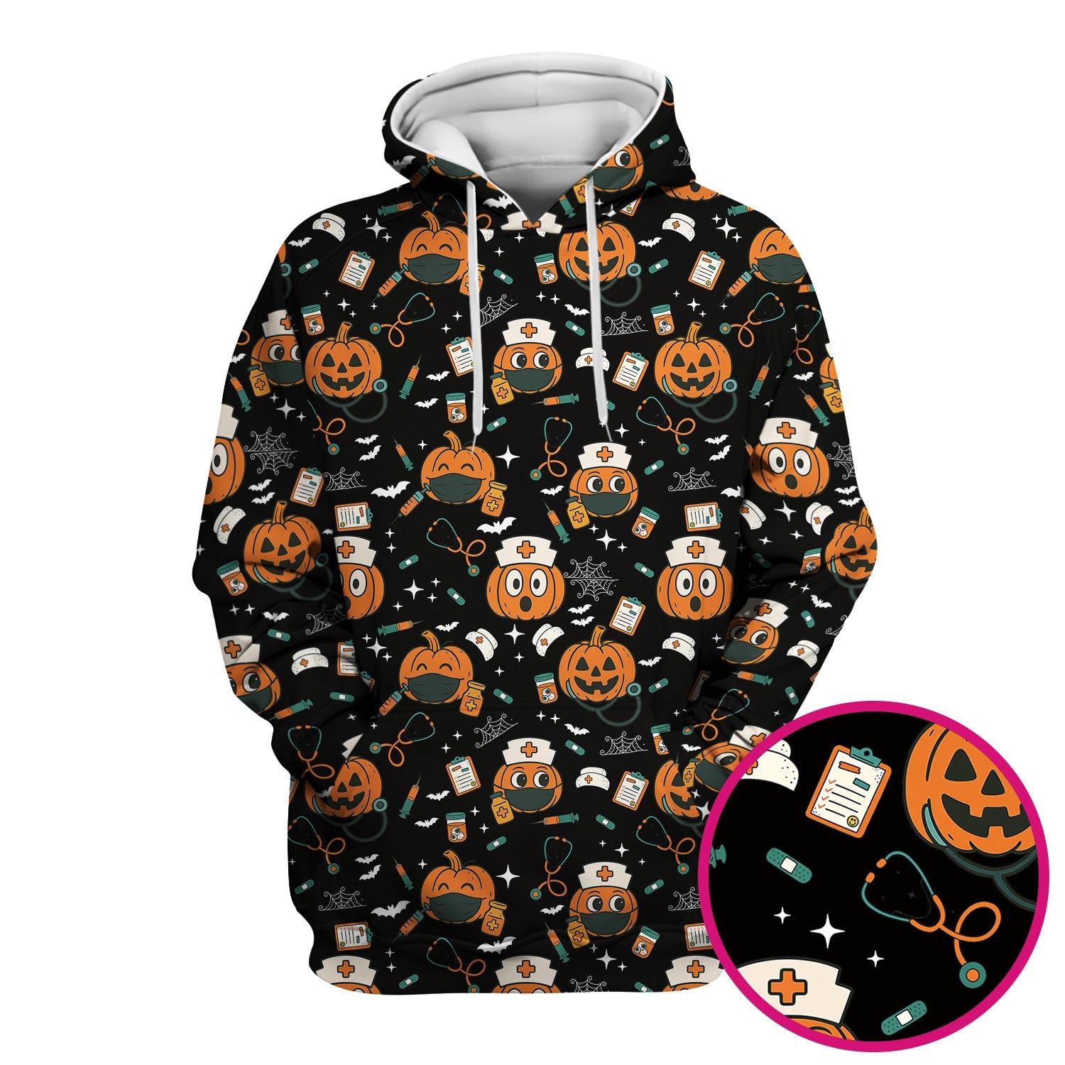 Pumpkin Halloween Nurse Shirt - Funny Holiday Tee For Women Nurses - Gift for CNA RN LPN