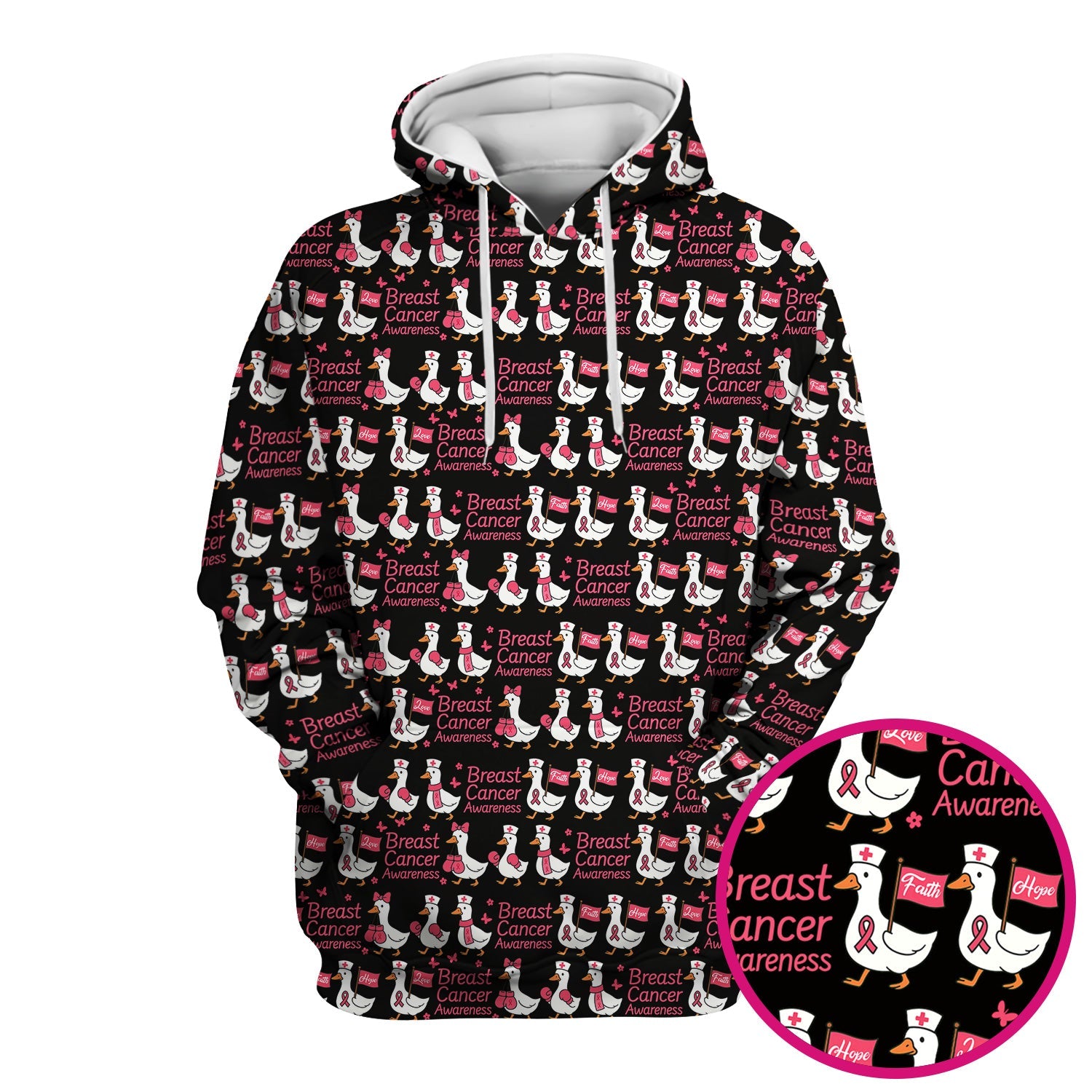 Pink Ribbon Breast Cancer Awareness Shirt - Funny Graphic Tee For Nurse - CNA RN LPN Gift