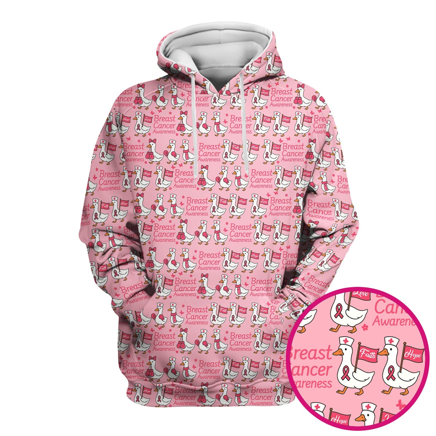 Pink Ribbon Breast Cancer Awareness Shirt - Funny Graphic Tee For Nurse - CNA RN LPN Gift