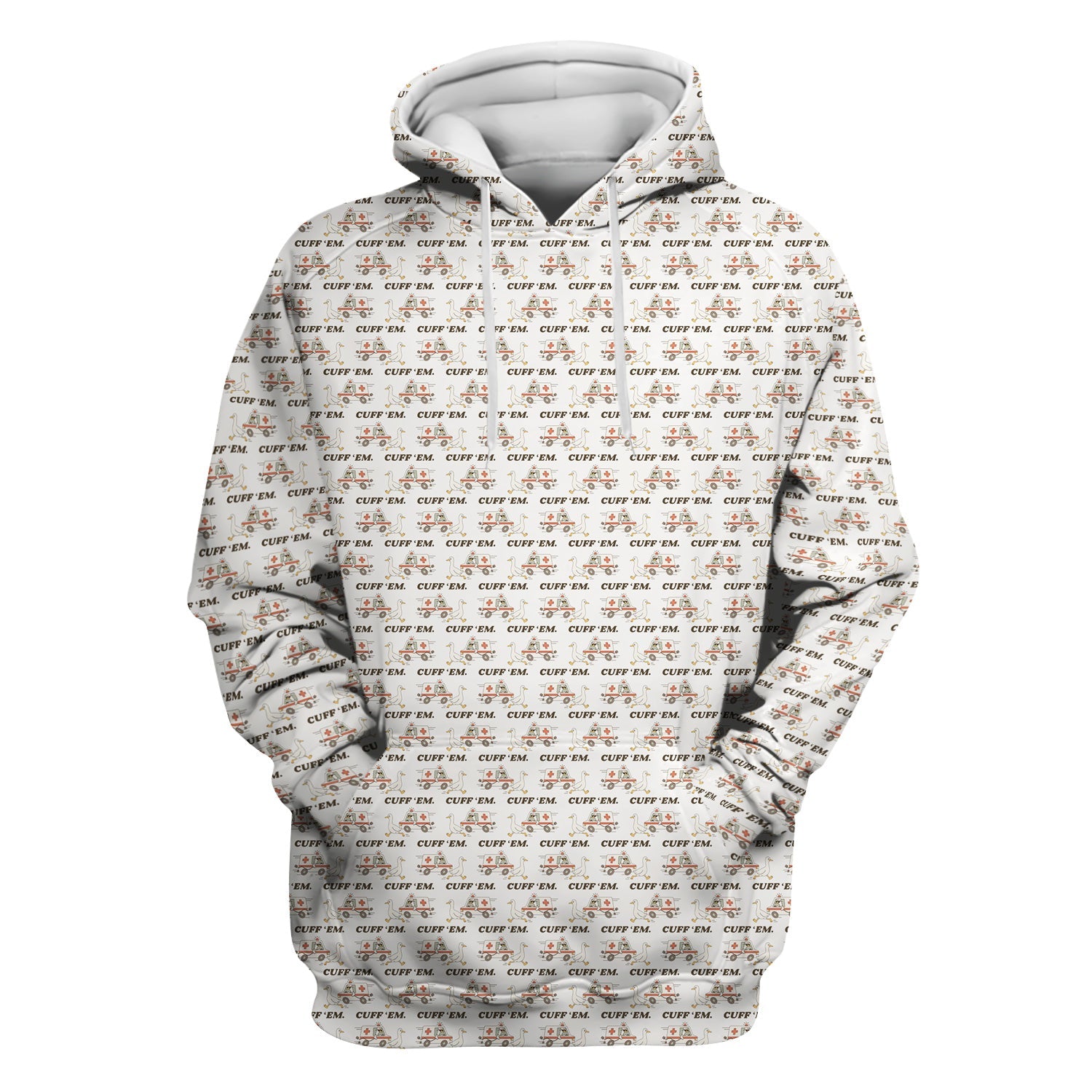 Funny ER Nurse Shirt - Cute Goose & Ambulance Pattern Graphic Design - Gift for Women RN LPN & Medical Students