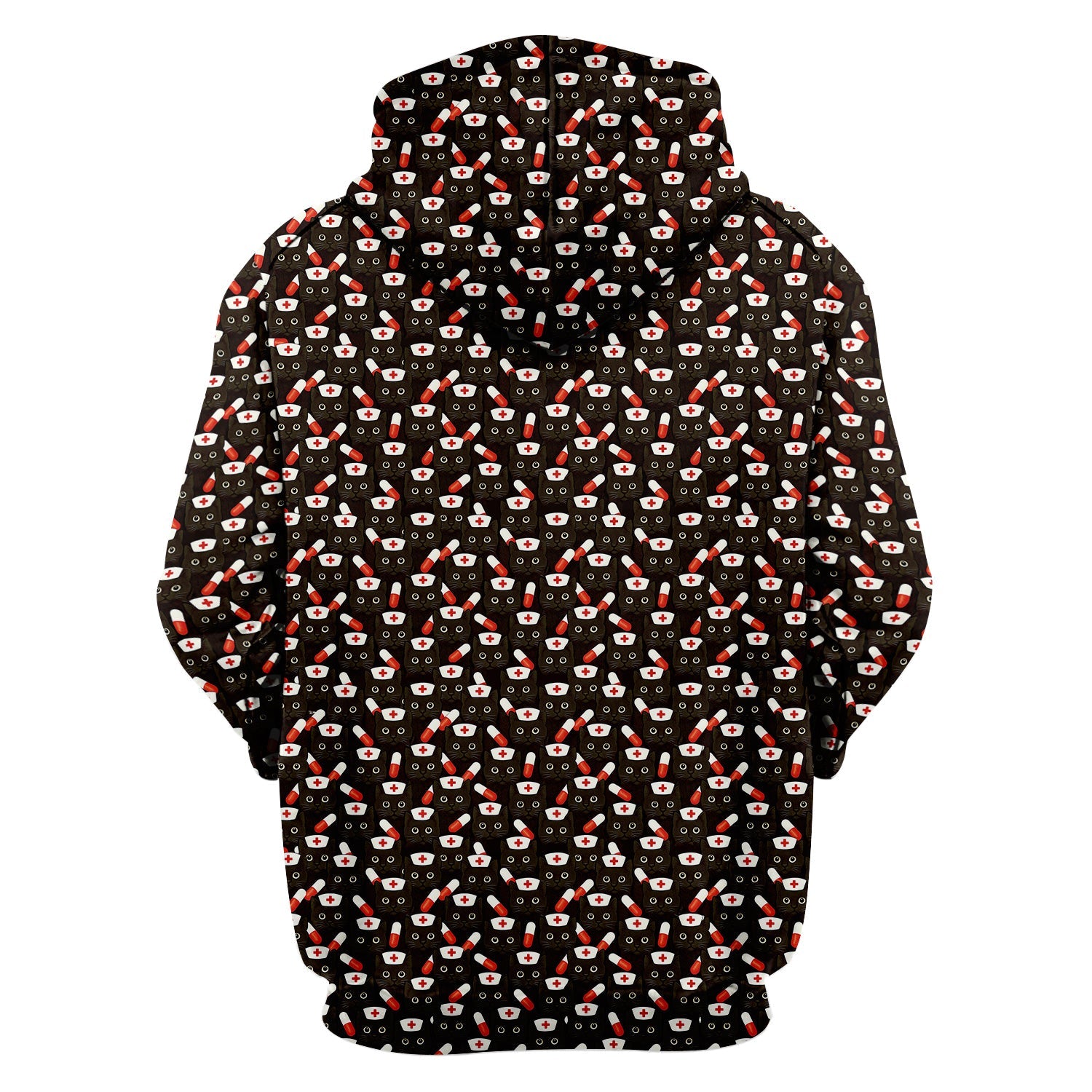 Personalized Nurse Shirt for Women - Cute Cat Pattern with Pills Design - Gift for RN LPN CNA