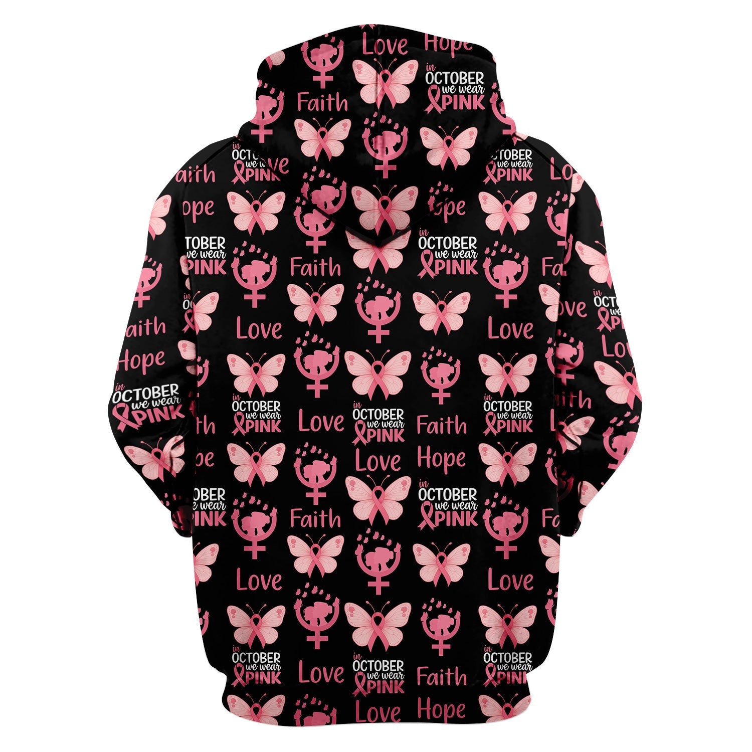Breast Cancer Warrior Shirt - Faith Hope Love & Pink Ribbon Butterfly Design - October Gift for RN LPN CNA