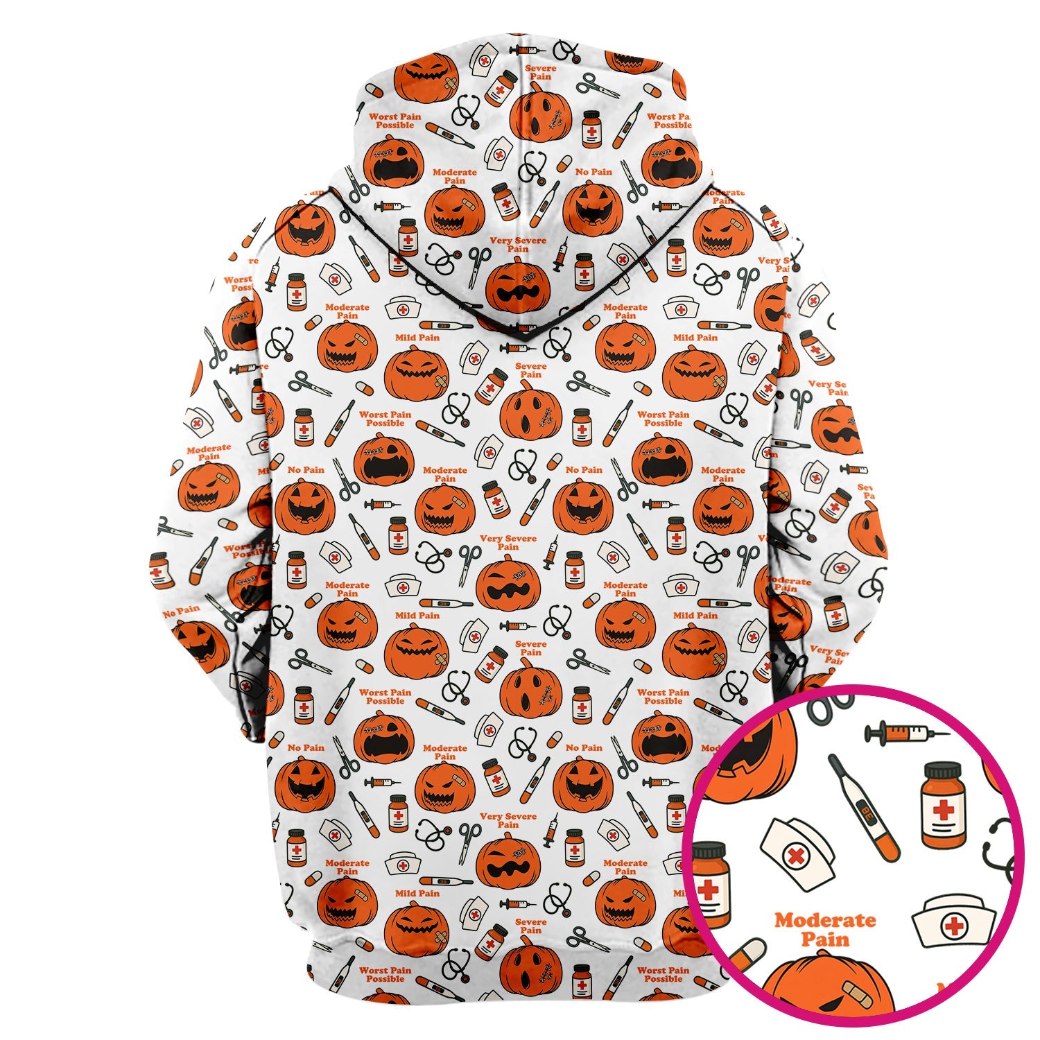 Pumpkin Pain Scale Shirt for Nurse - Halloween Nurse Medical Graphic Tee - Spooky Gift for RN LPN CNA