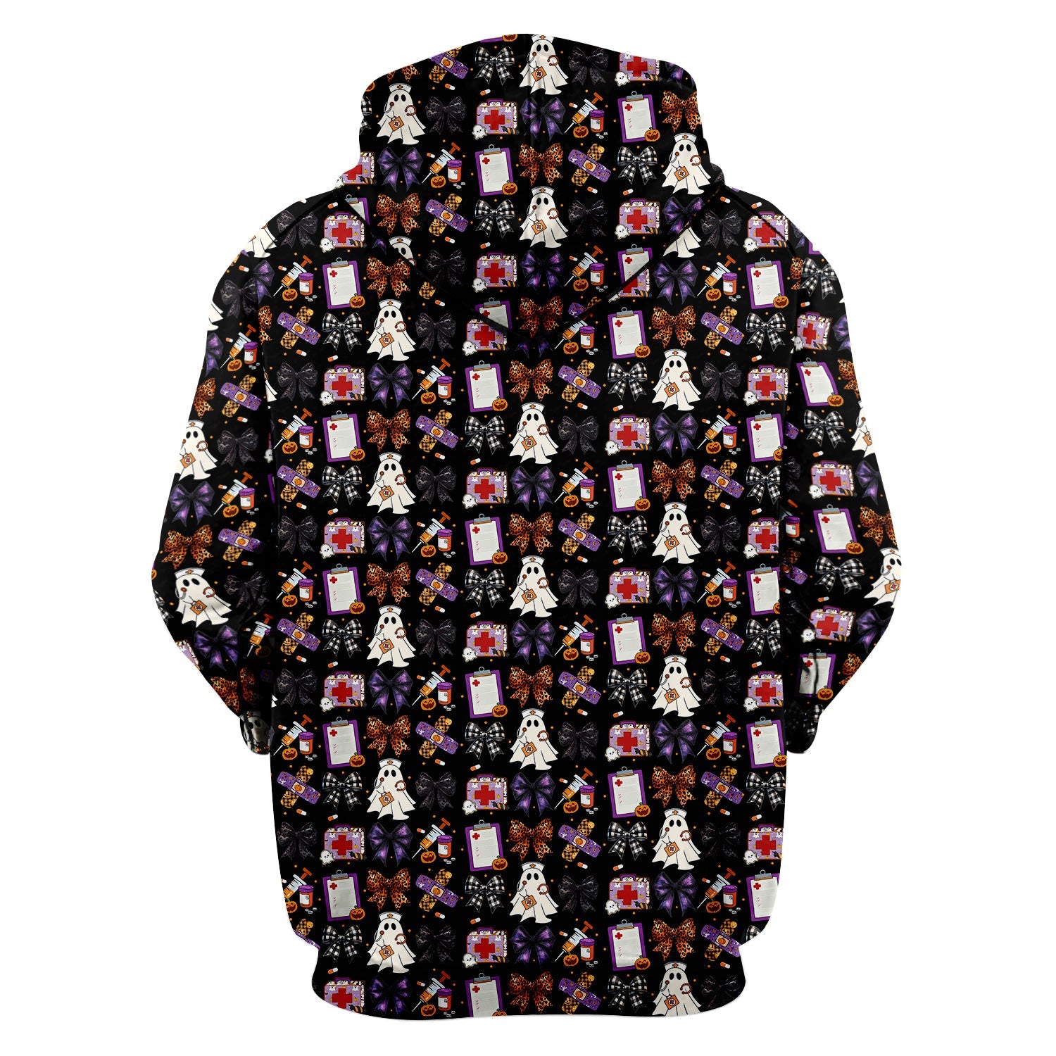 Cute Halloween Shirt for Nurses - Spooky Ghost Pumpkin & Medical Icons Graphic Tee - Gift for RN LPN CNA