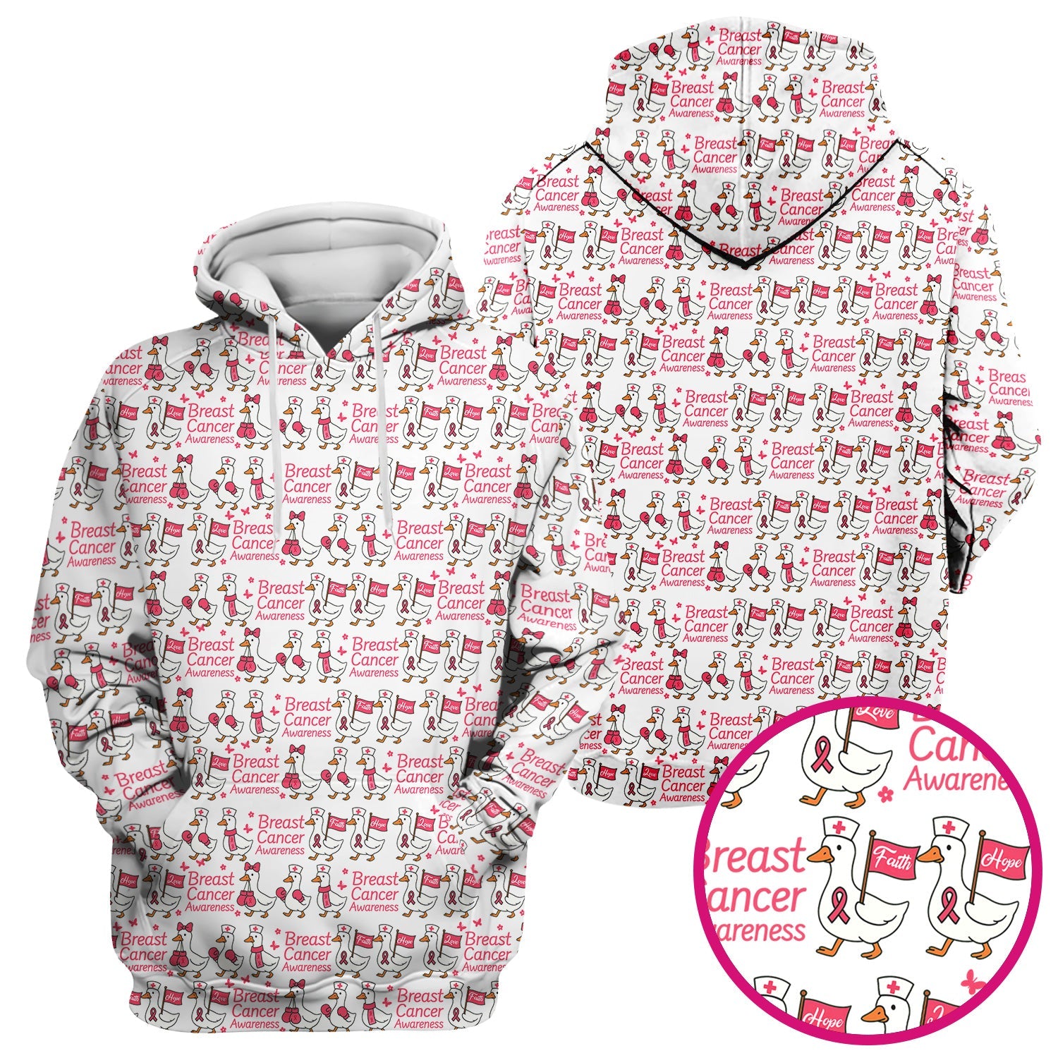 Pink Ribbon Breast Cancer Awareness Shirt - Funny Graphic Tee For Nurse - CNA RN LPN Gift