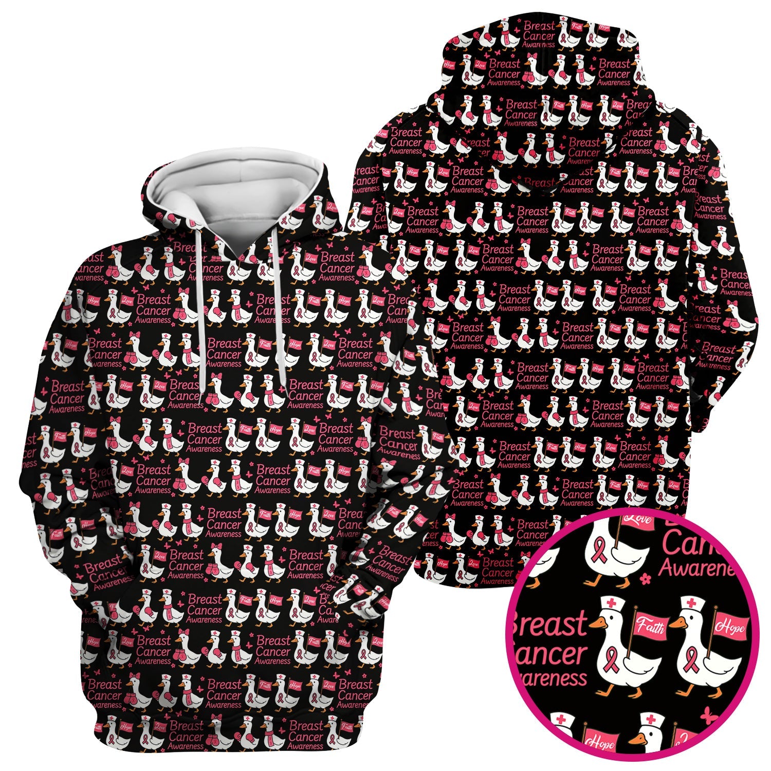 Pink Ribbon Breast Cancer Awareness Shirt - Funny Graphic Tee For Nurse - CNA RN LPN Gift