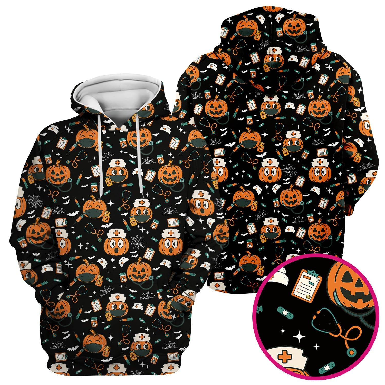 Pumpkin Halloween Nurse Shirt - Funny Holiday Tee For Women Nurses - Gift for CNA RN LPN