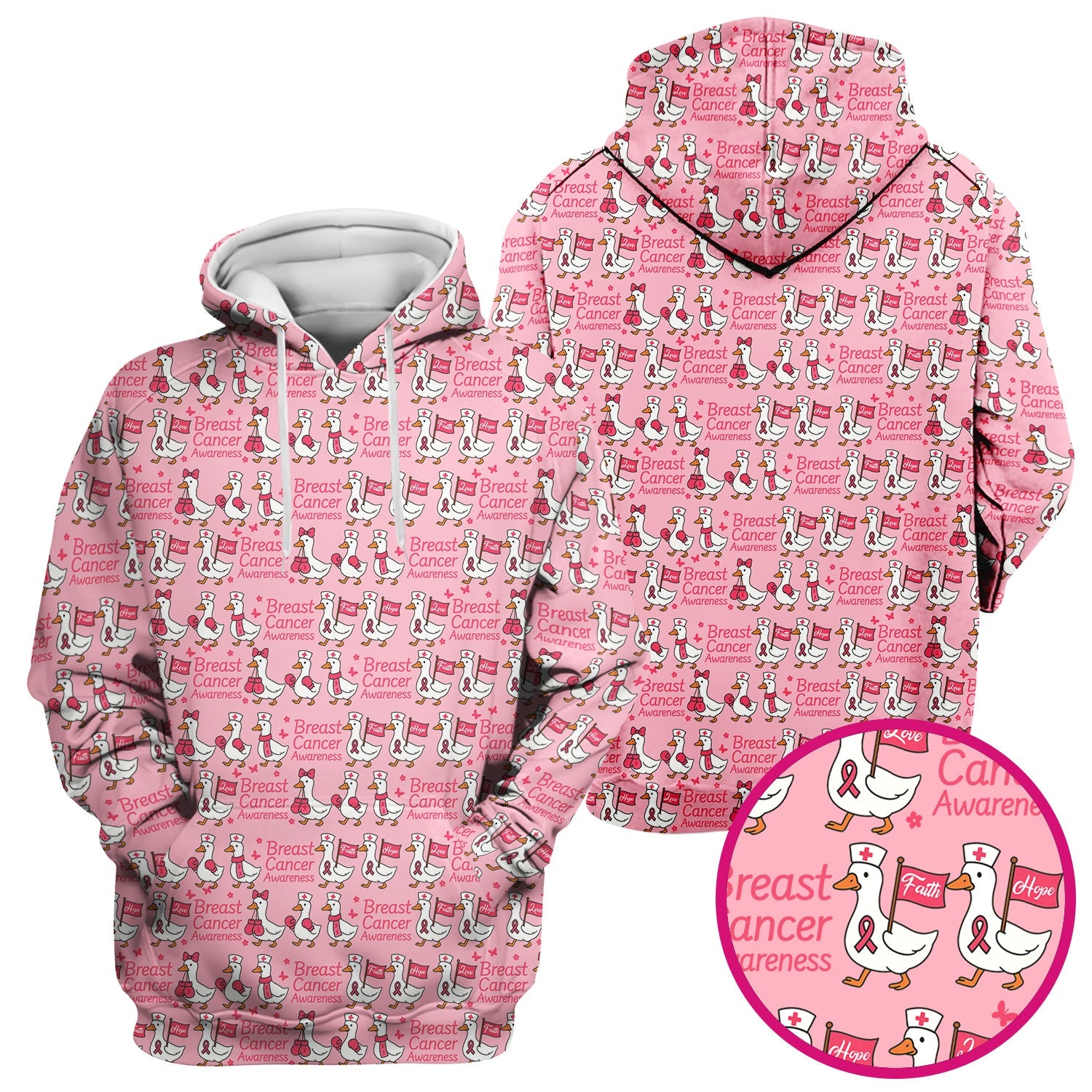Pink Ribbon Breast Cancer Awareness Shirt - Funny Graphic Tee For Nurse - CNA RN LPN Gift