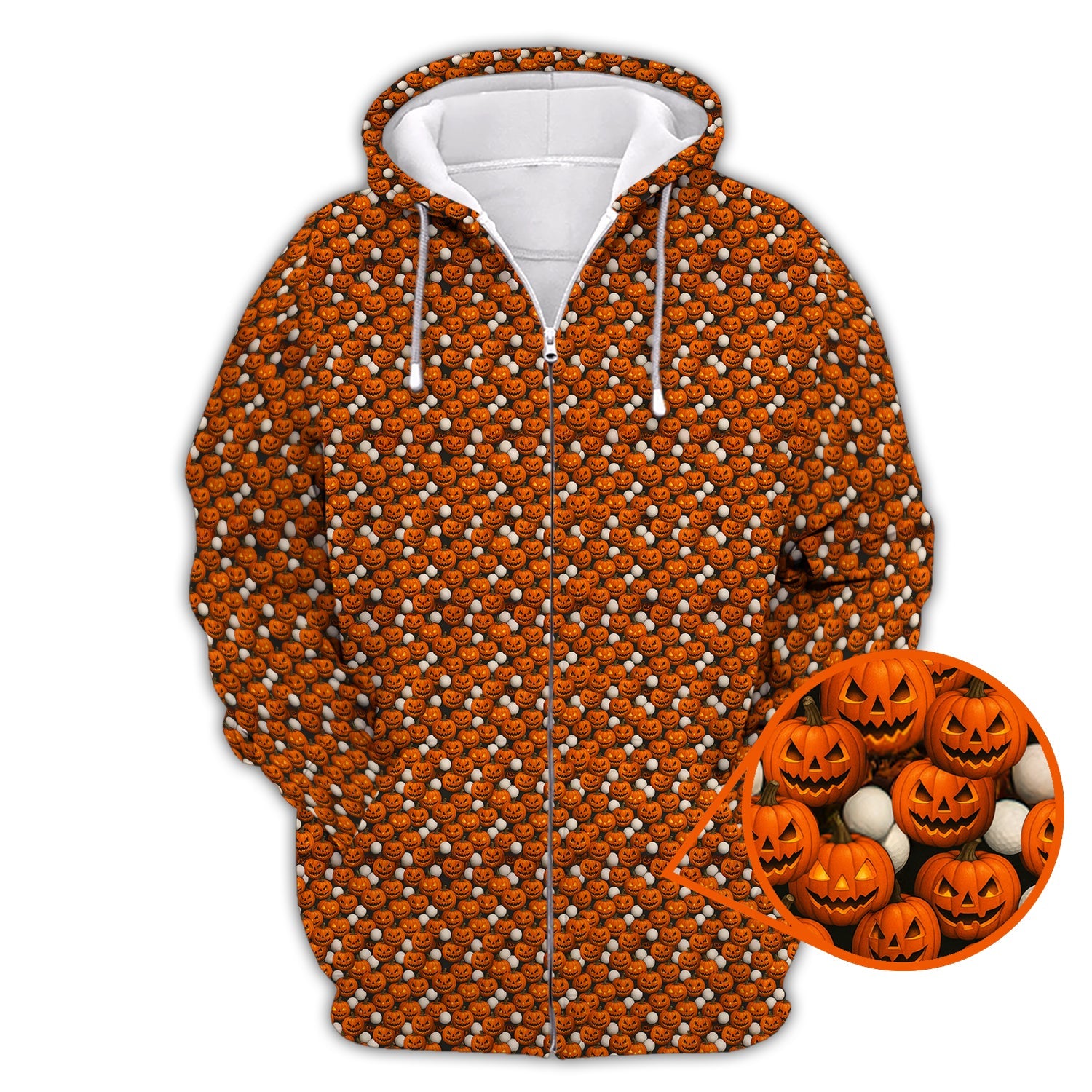 Pumpkin Pattern Golf Shirt, Halloween Golf Shirt For Golfes, Crazy Golf Shirt For Golf Lover