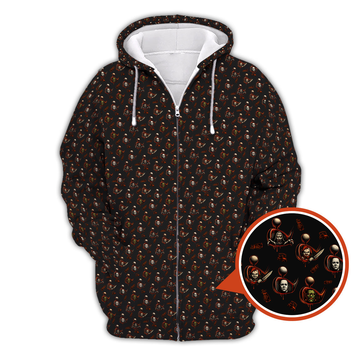 Halloween Golf Shirt For Golfer, Pattern Golf Shirt, Crazy Golf Shirt For Men