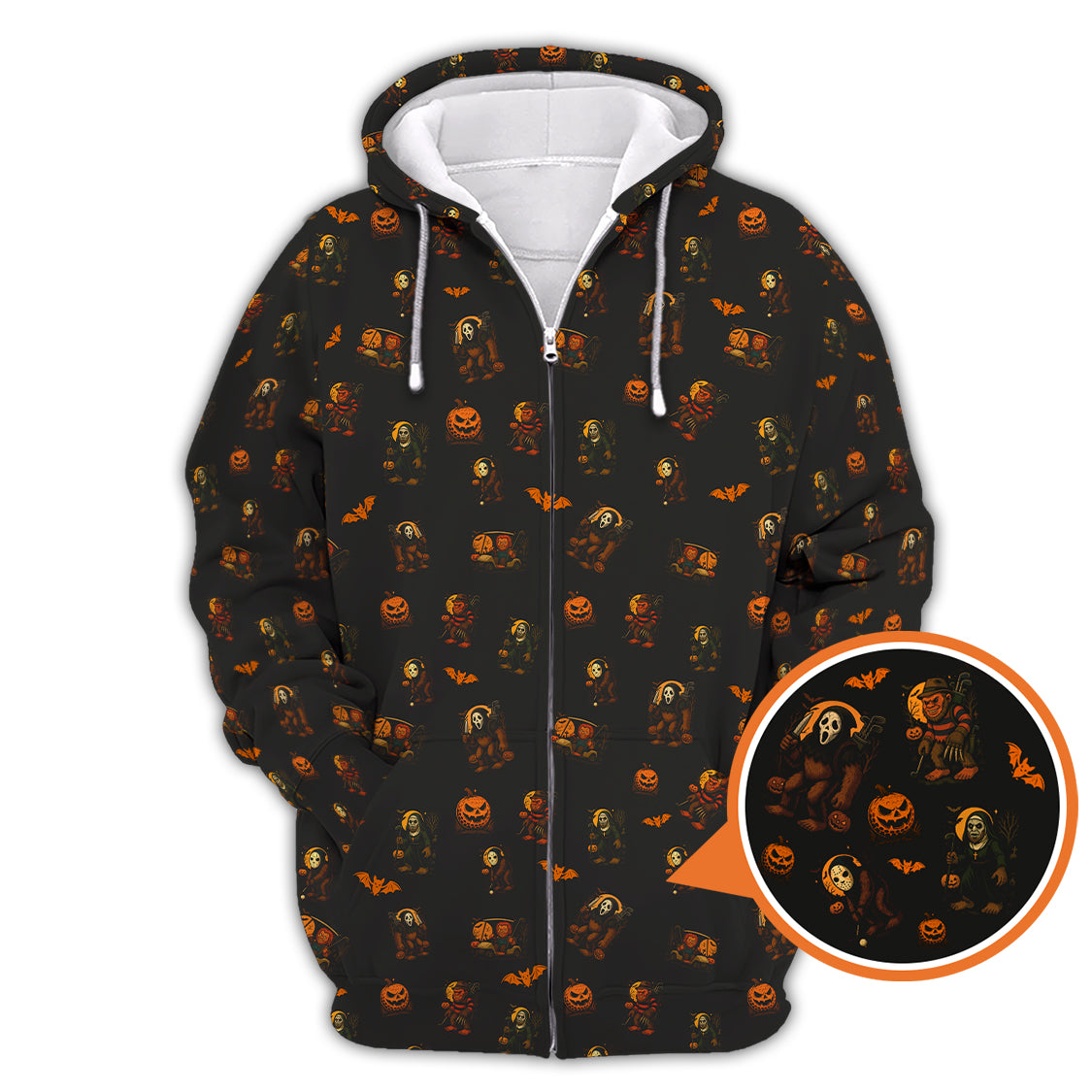 Funny Pattern Golf Shirt, Bigfoot Golf Shirt, Halloween Golf Shirt For Golfer