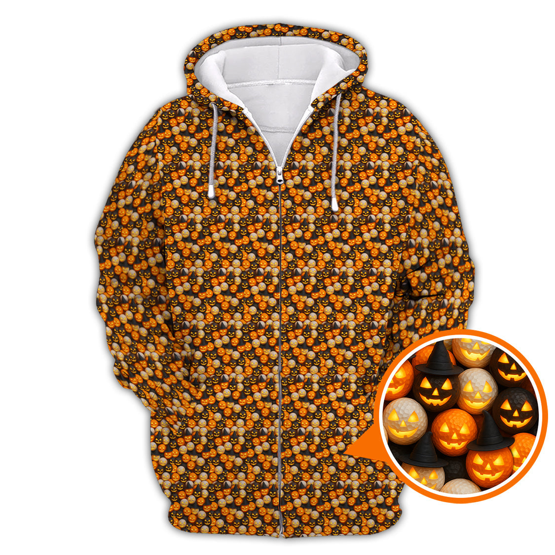 Pattern Golf Shirt For Golfer, Halloween Golf Shirt, Crazy Golf Shirt For Men