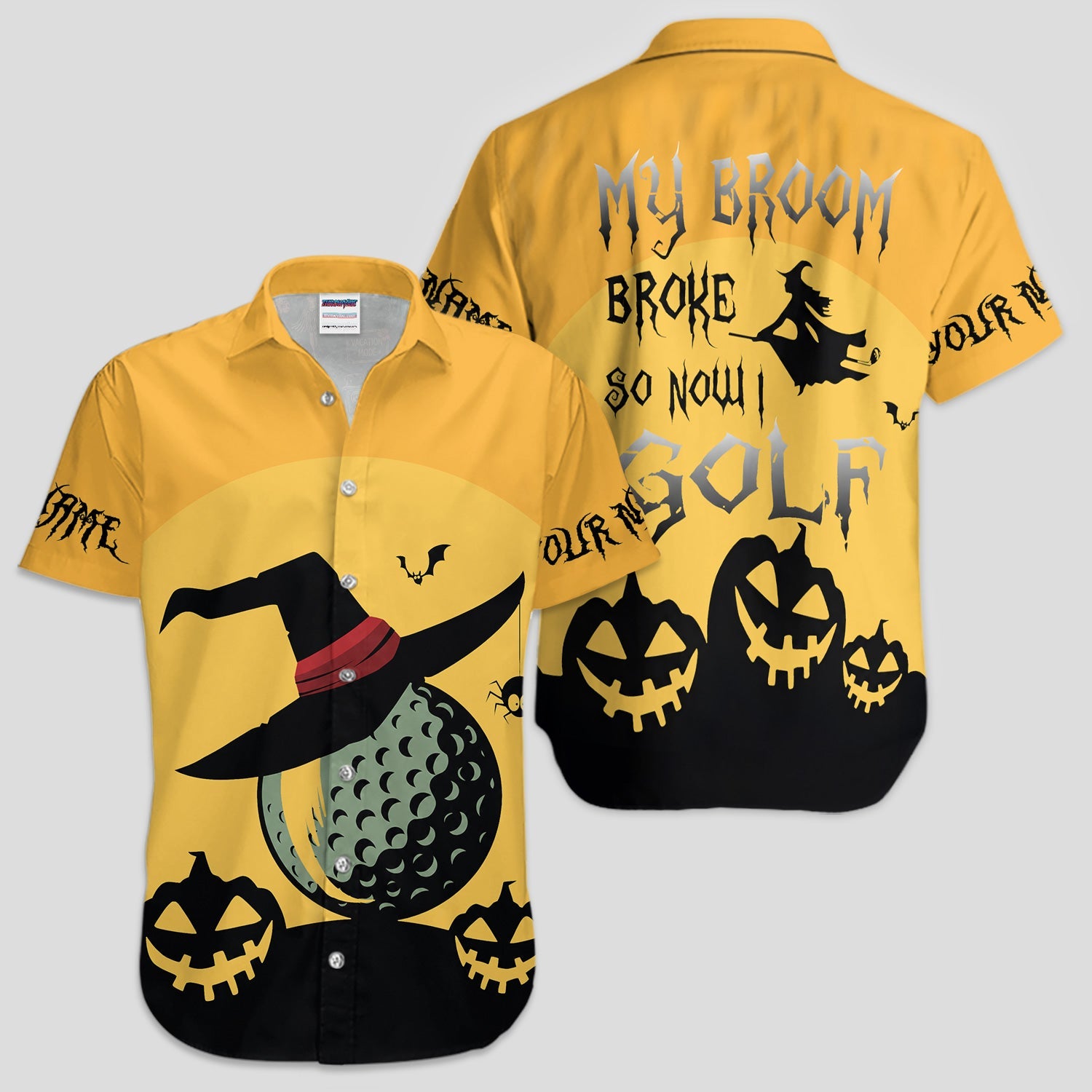 Funny Halloween Golf Polo Shirt for Women – My Broom Broke So Now I Golf Witch Shirt