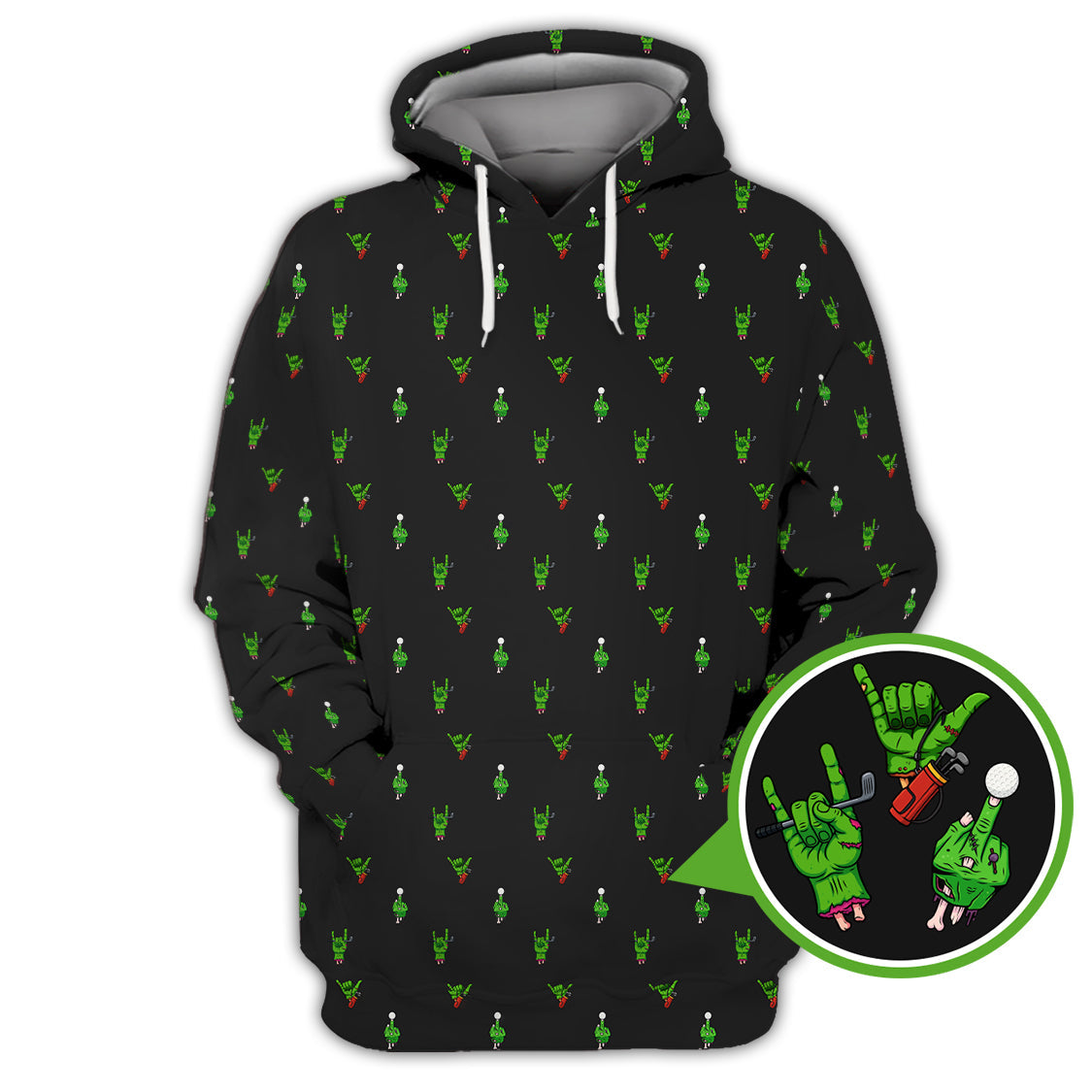 Halloween Golf Shirt, Horror Pattern Golf Shirt, Crazy Golf Shirt For Men