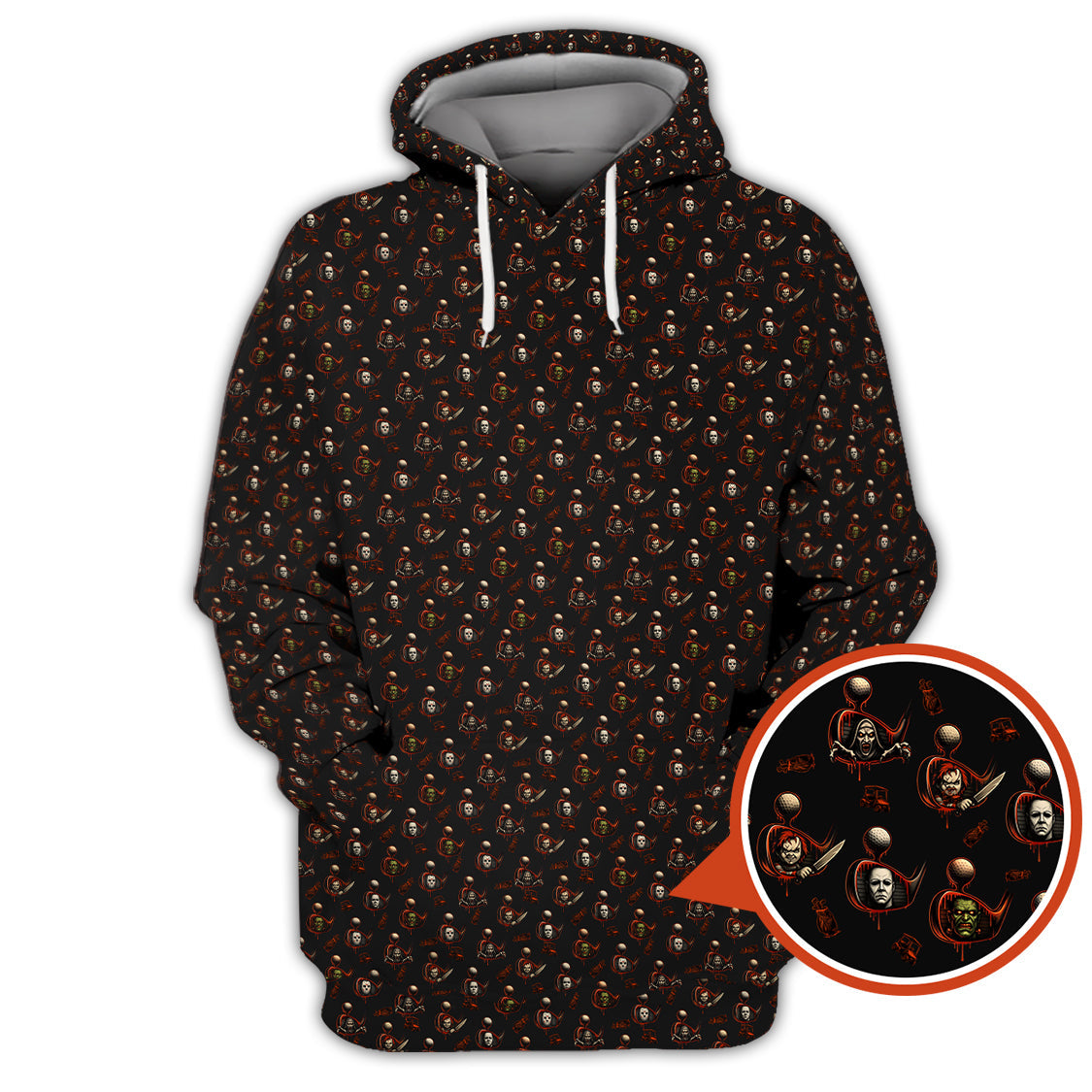 Halloween Golf Shirt For Golfer, Pattern Golf Shirt, Crazy Golf Shirt For Men