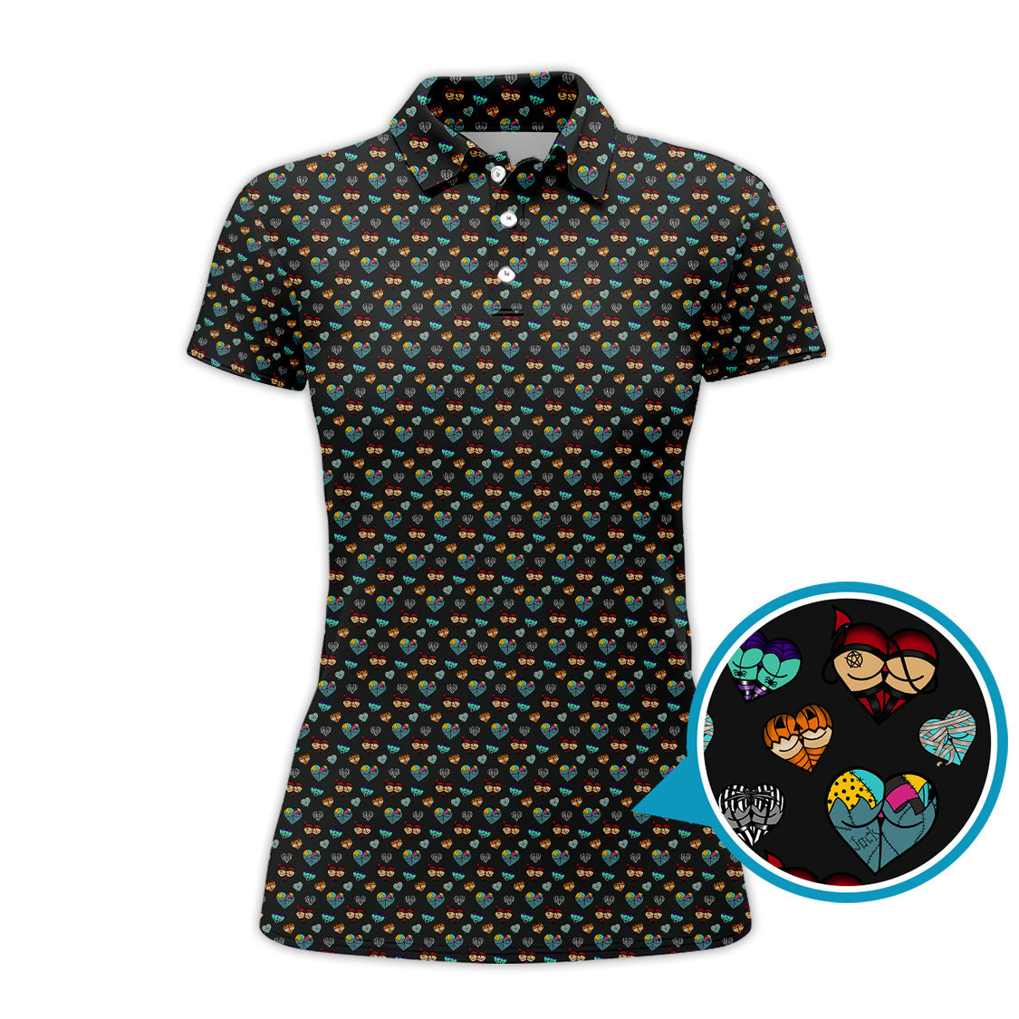 Halloween Pattern Golf Shirt, Funny Boobs Golf Shirt, Crazy Golf Shirt For Golfer