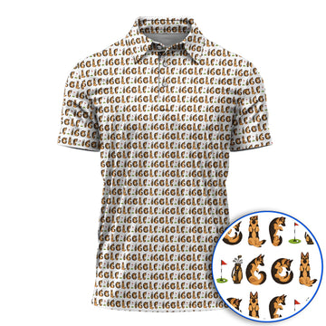 Crazy German Shepherd Pattern Golf Shirt, German Dog Golf Polos, Golf Gift For Golfers