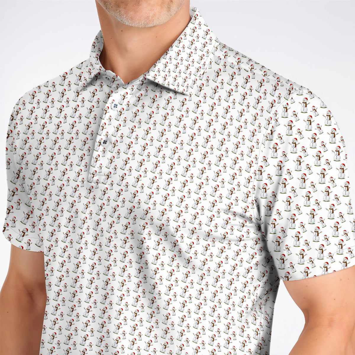 Snowman Christmas Golf Polos, Funny Xmas Golf Shirt, Golf Gift for Golfer