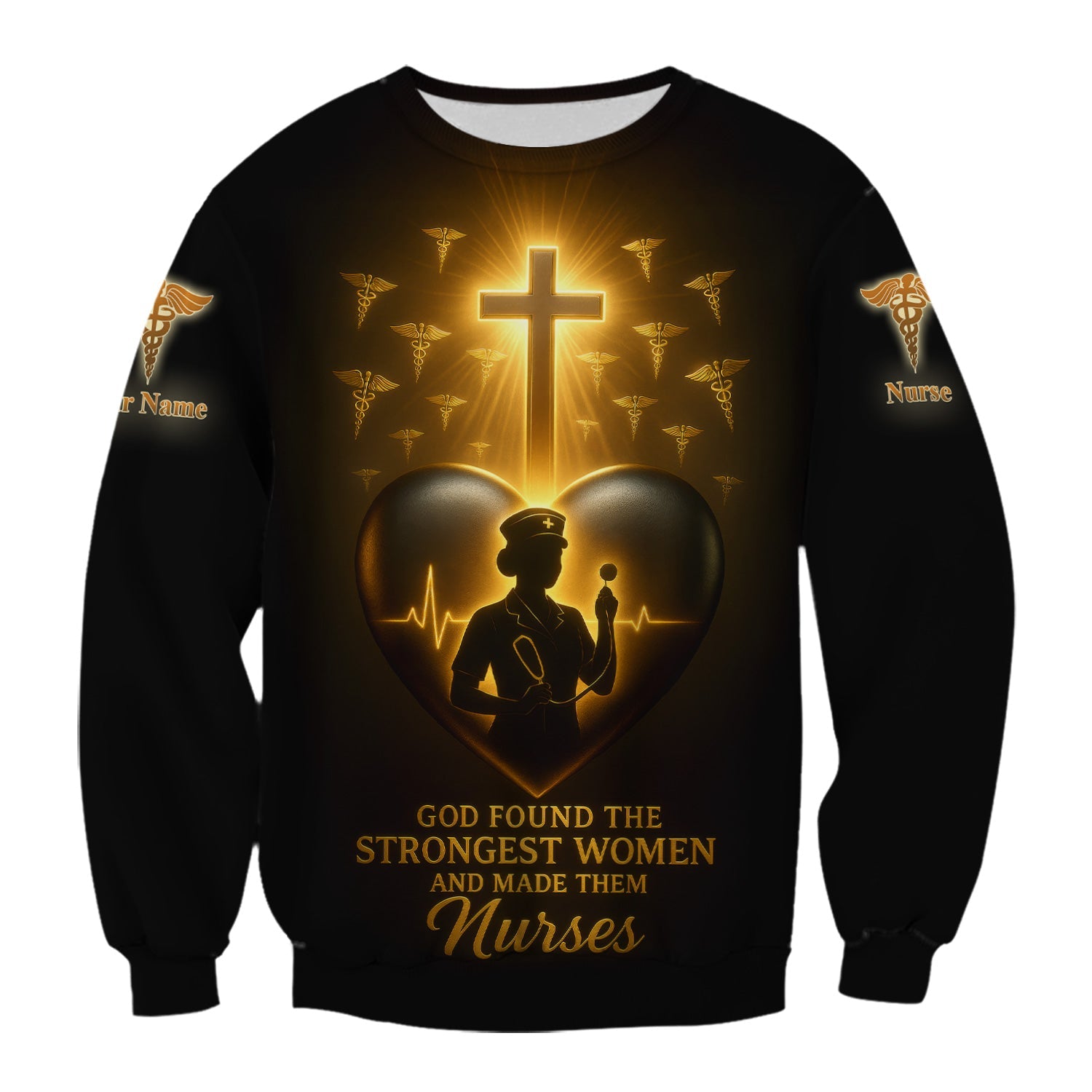 Personalized Christian Nurse T-Shirt - Strongest Women Made Nurses Faith Quote - Gift for Women RN LPN & Healthcare Workers