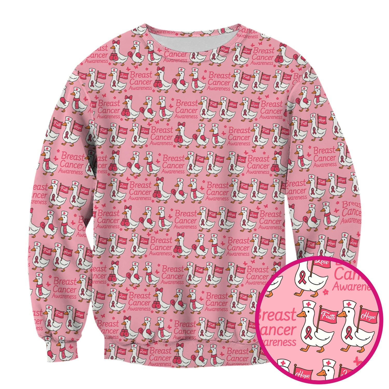 Pink Ribbon Breast Cancer Awareness Shirt - Funny Graphic Tee For Nurse - CNA RN LPN Gift