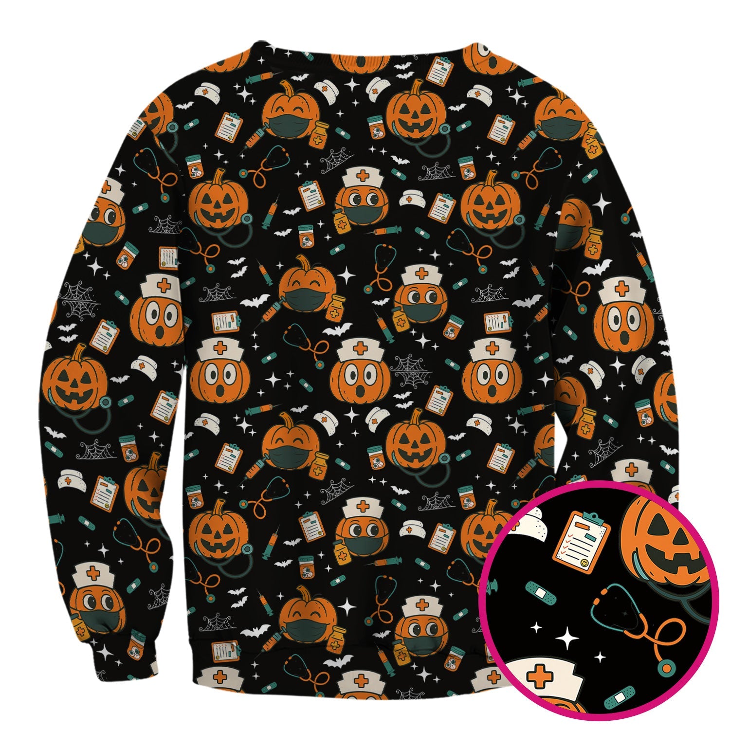 Pumpkin Halloween Nurse Shirt - Funny Holiday Tee For Women Nurses - Gift for CNA RN LPN