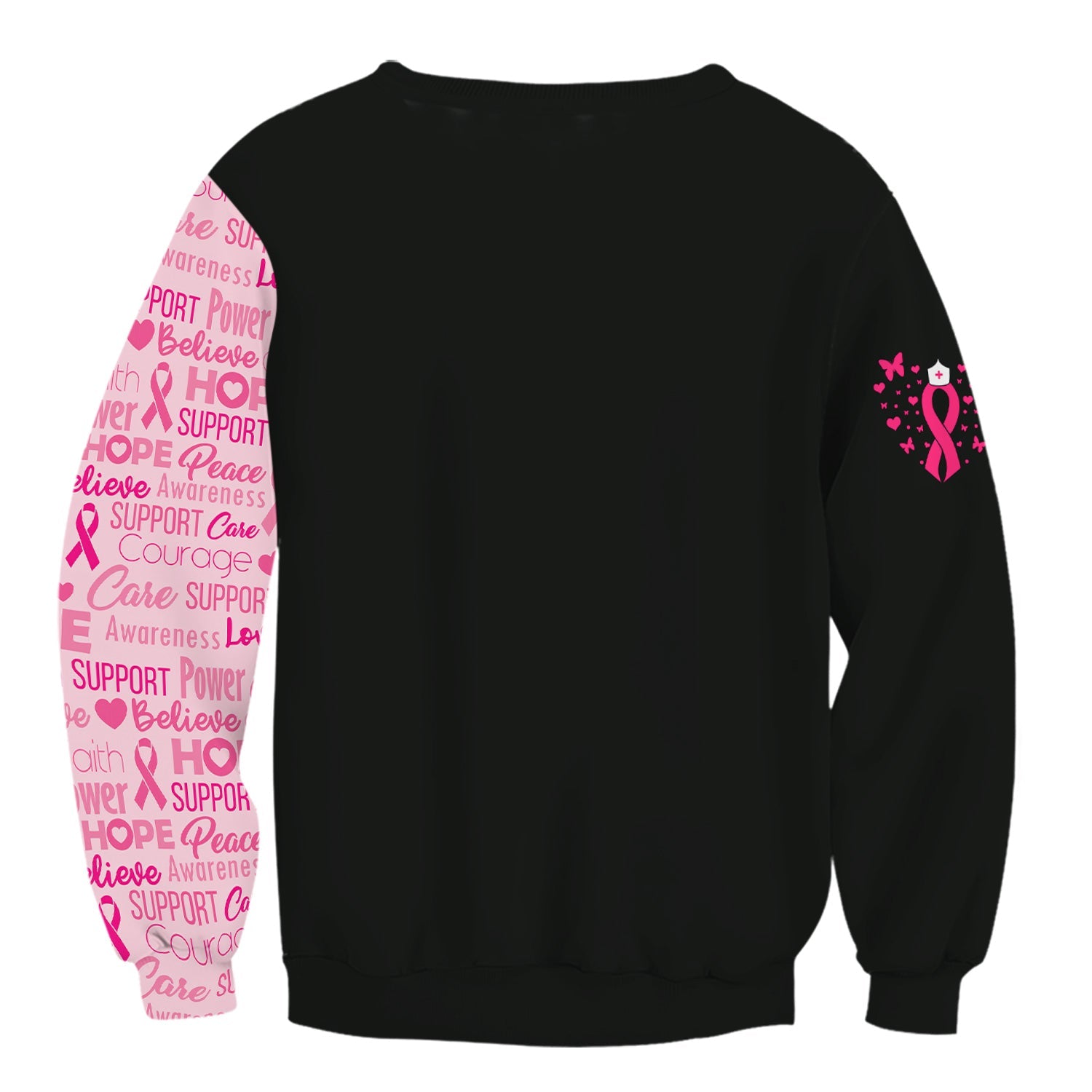 Custom Breast Cancer Awareness Nurse Shirt - Pink Ribbon Christian Faith Graphic Tee - Gift for CNA RN LPN