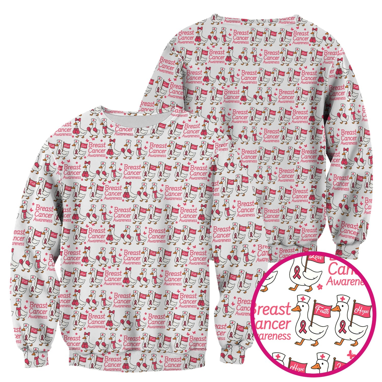 Pink Ribbon Breast Cancer Awareness Shirt - Funny Graphic Tee For Nurse - CNA RN LPN Gift