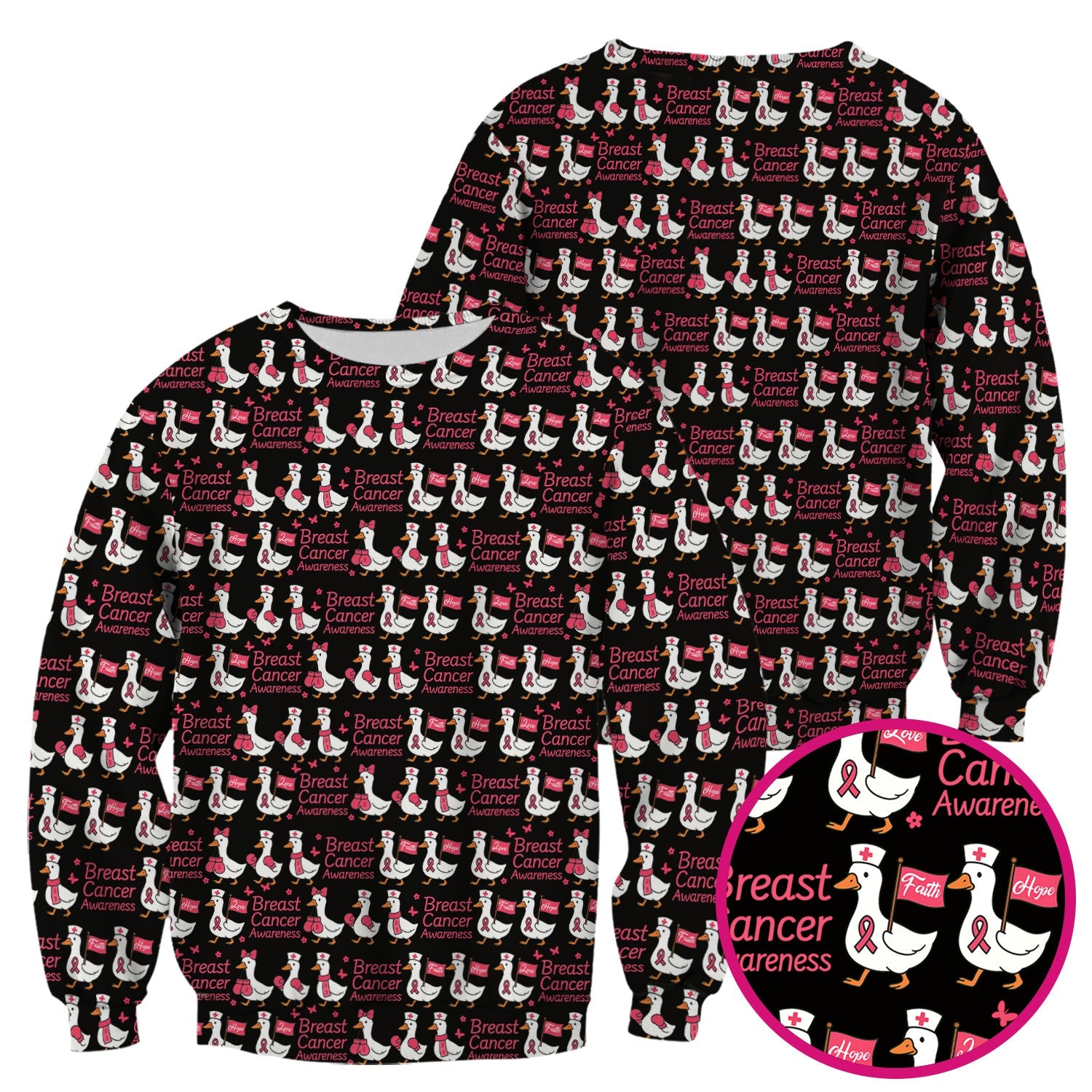 Pink Ribbon Breast Cancer Awareness Shirt - Funny Graphic Tee For Nurse - CNA RN LPN Gift