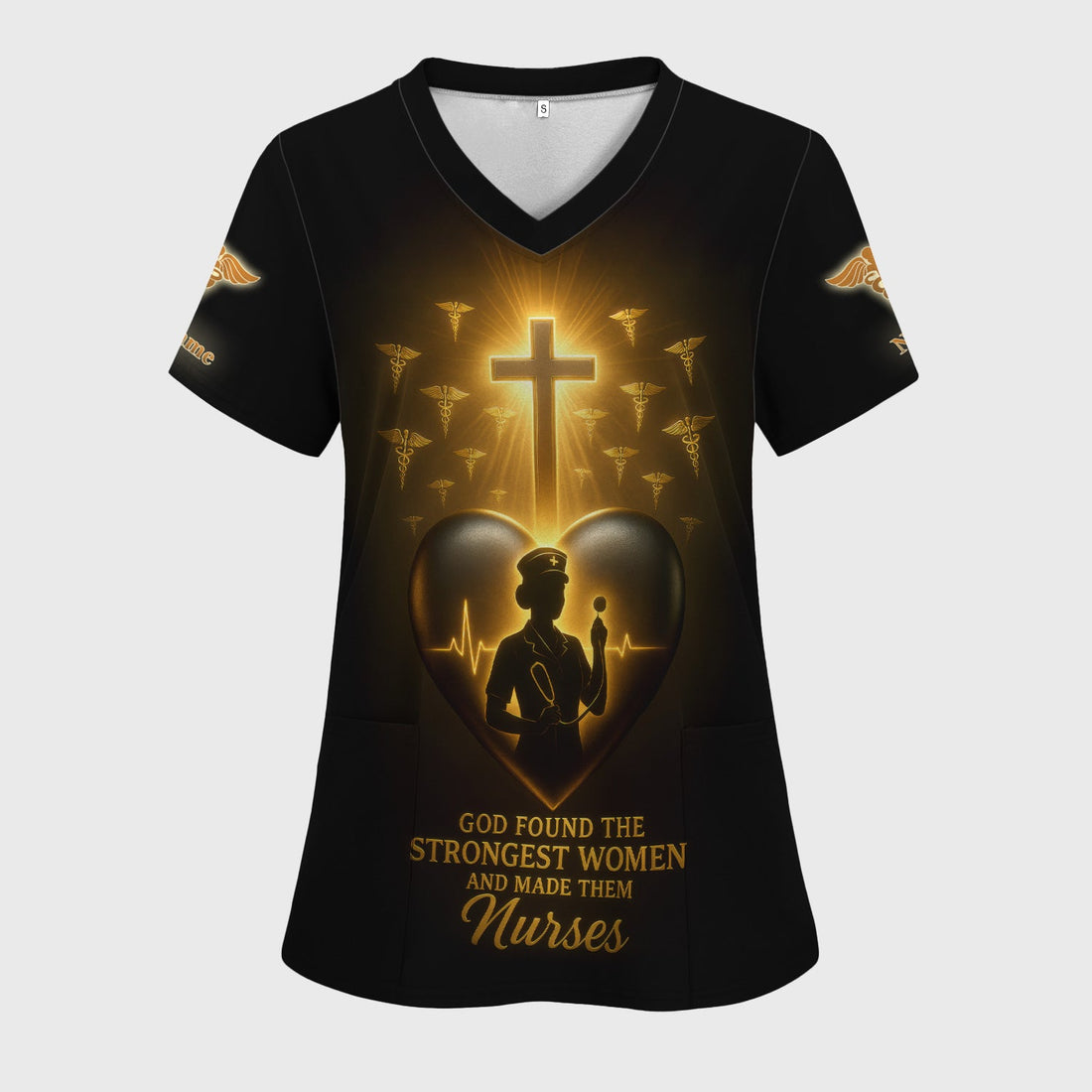 Personalized Christian Nurse T-Shirt - Strongest Women Made Nurses Faith Quote - Gift for Women RN LPN & Healthcare Workers