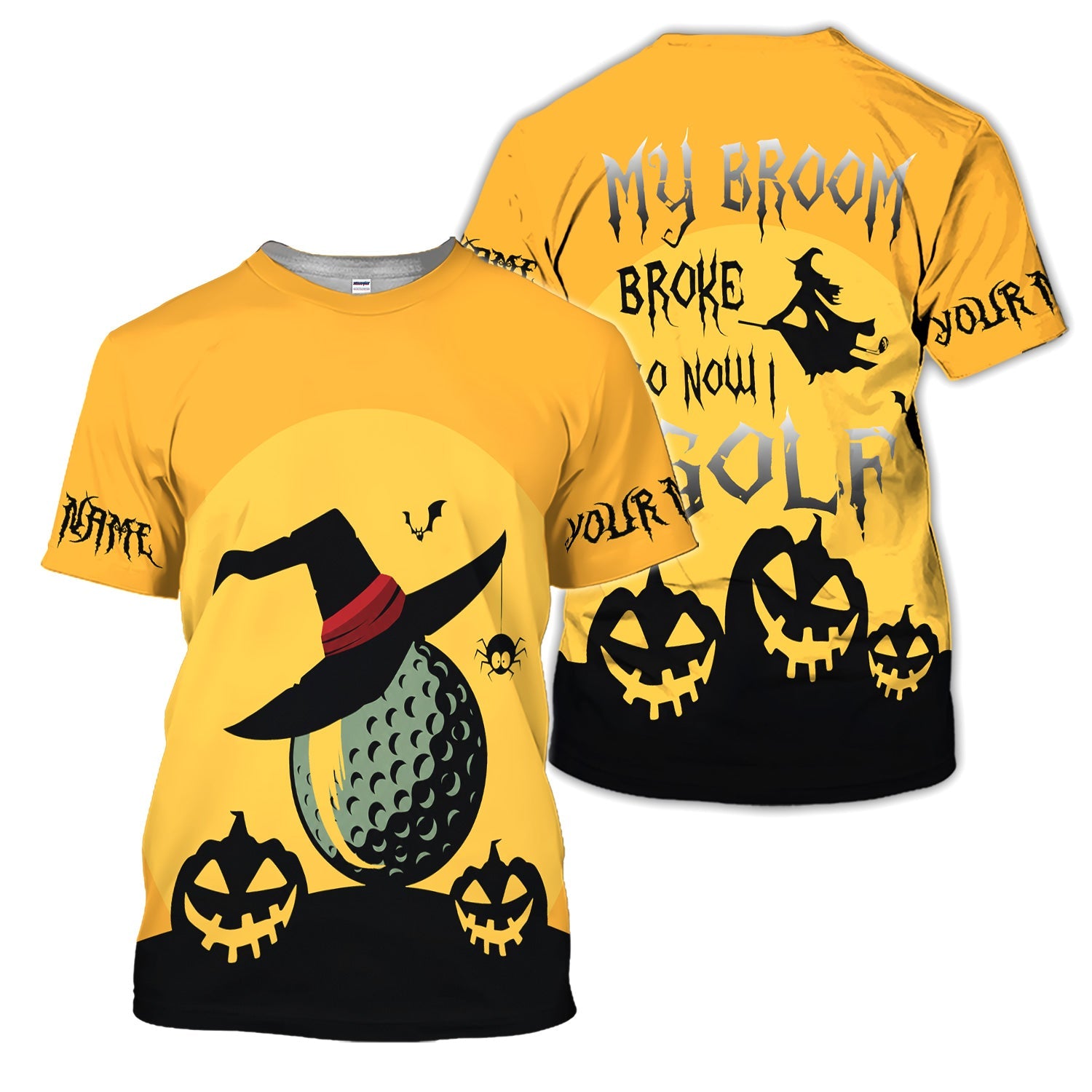 Funny Halloween Golf Polo Shirt for Women – My Broom Broke So Now I Golf Witch Shirt