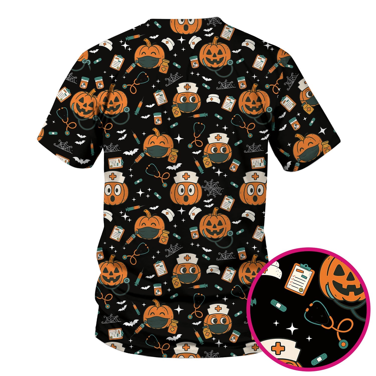 Pumpkin Halloween Nurse Shirt - Funny Holiday Tee For Women Nurses - Gift for CNA RN LPN