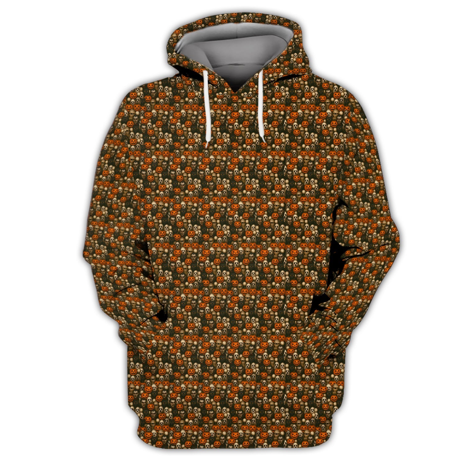 Halloween Pattern Golf Shirt, Funny Halloween Golf Shirt, Golf Gift For Golfer