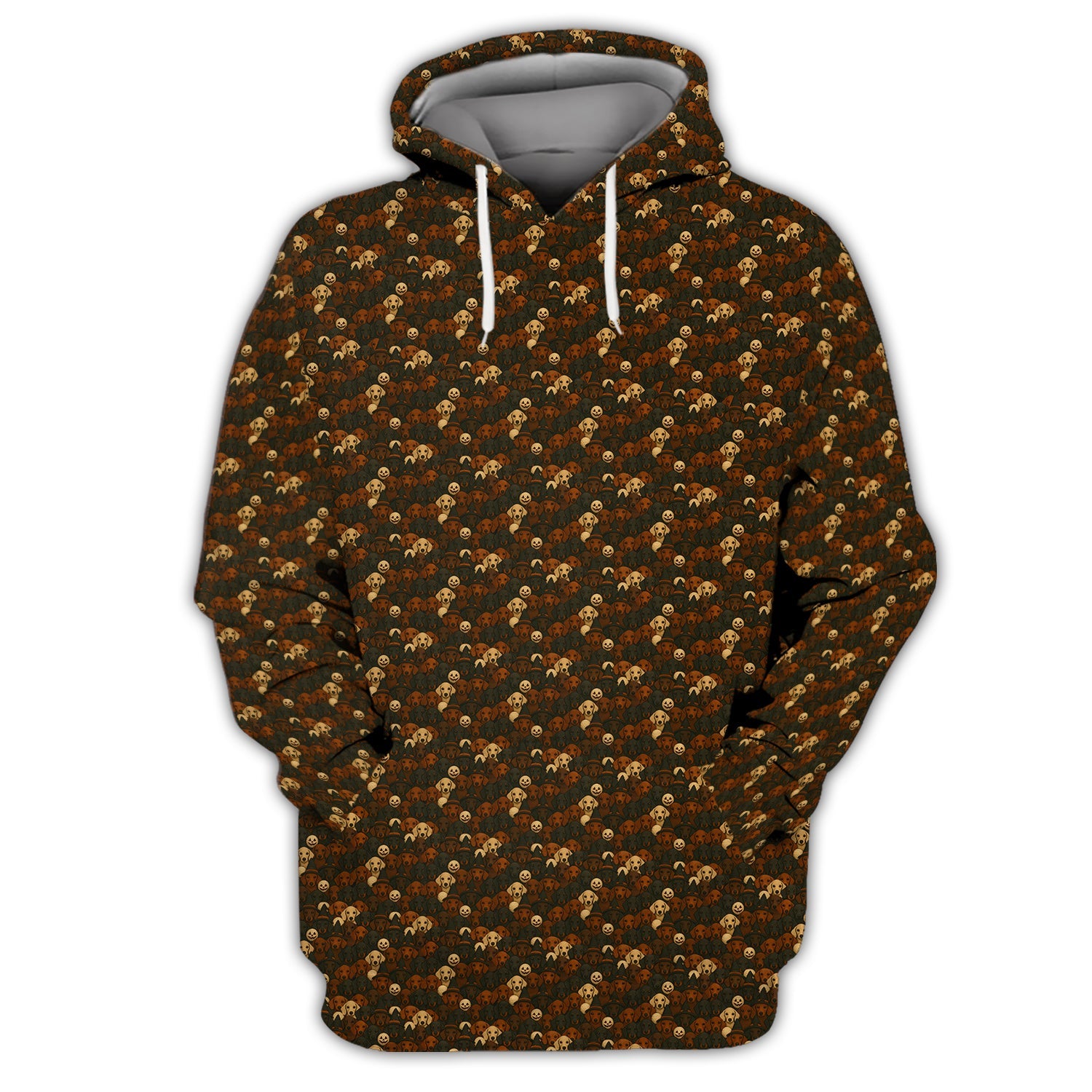 Halloween Golf Shirt, Dachshund Golf Shirt For Golfer, Funny Pattern Golf Shirt For Men