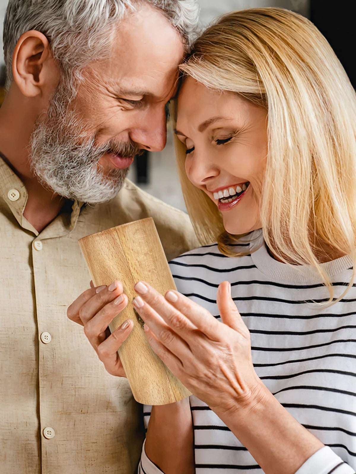 Love Is Patient Love Is Kind, Personalized Openable Wooden Cylinder Sculpture of Jesus Christ, Christian Gifts